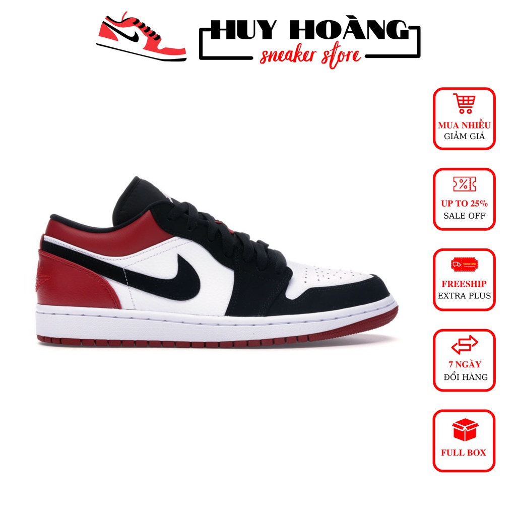 Giày 𝐉𝐨𝐫𝐝𝐚𝐧 Nam Nữ Màu Đỏ Đen Cổ Thấp - Giày Thể Thao Nam Nữ Sneaker 𝐉𝐨𝐫𝐝𝐚𝐧 Đen Đỏ Thấp Cổ Full Bill Box