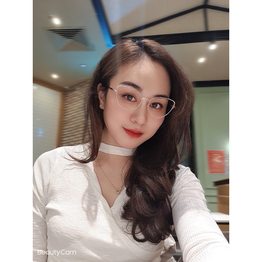 Gọng kính titan mắt mèo siêu xinh 1L1728B