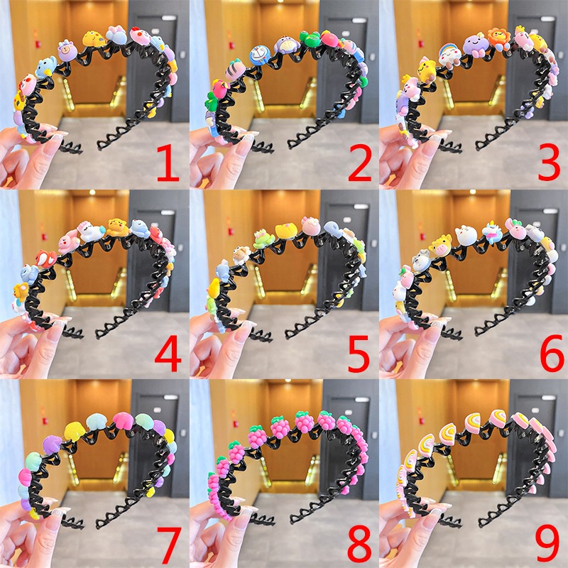 Băng đô cài tóc lượn sóng hình hoạt hình chống trượt cho bé