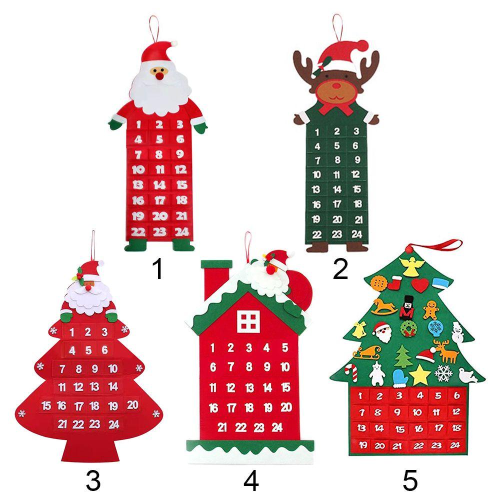 Lịch Vải Nỉ Treo Tường Trang Trí Cây Thông Giáng Sinh