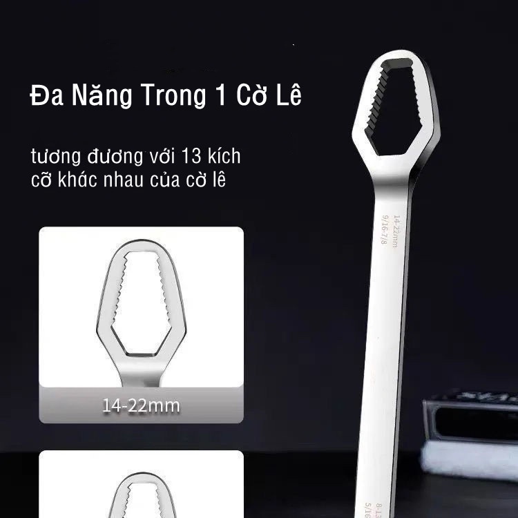 Cờ Lê Vặn Mở Đa Năng - Dụng Cụ Sửa Chữa Thay Thế Tất Cả Các Bộ Cờ Lê, Mỏ Lết Nhiều Size