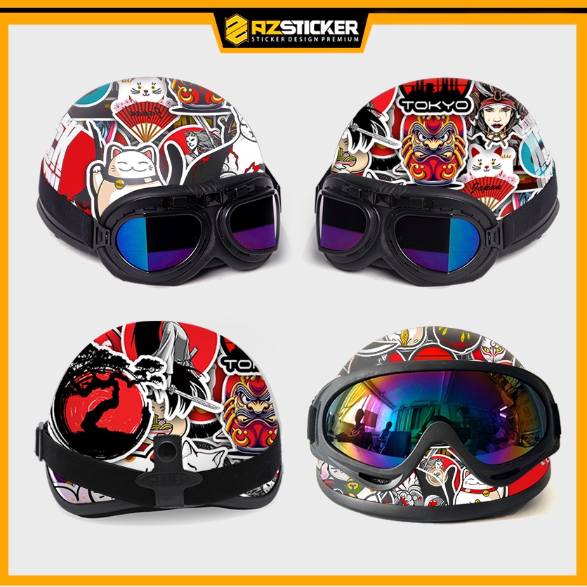 Sticker Japan Nhật Bản | sticker dán mũ bảo hiểm chống nước cắt sẵn dễ dàng sử dụng STK102-50