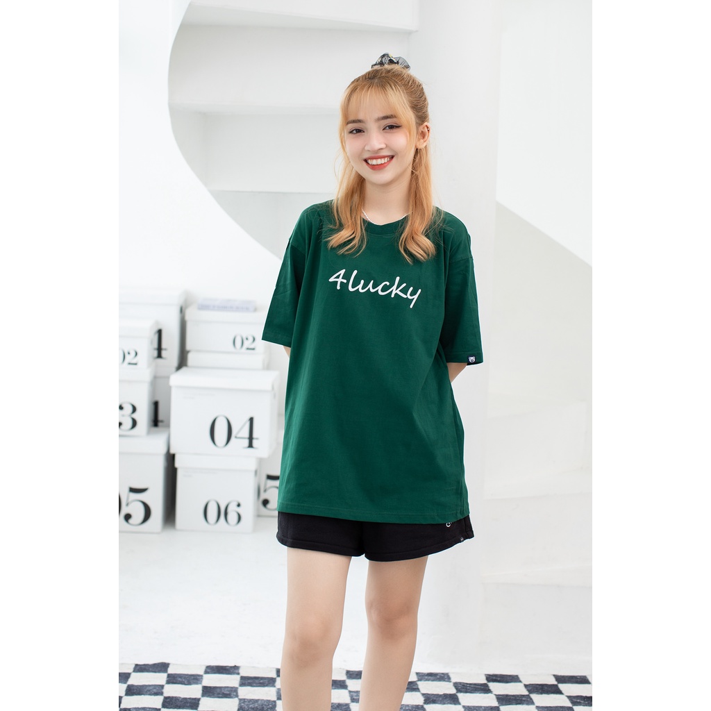 Áo thun unisex 4Lucky 6017 - form rộng oversize streetwear