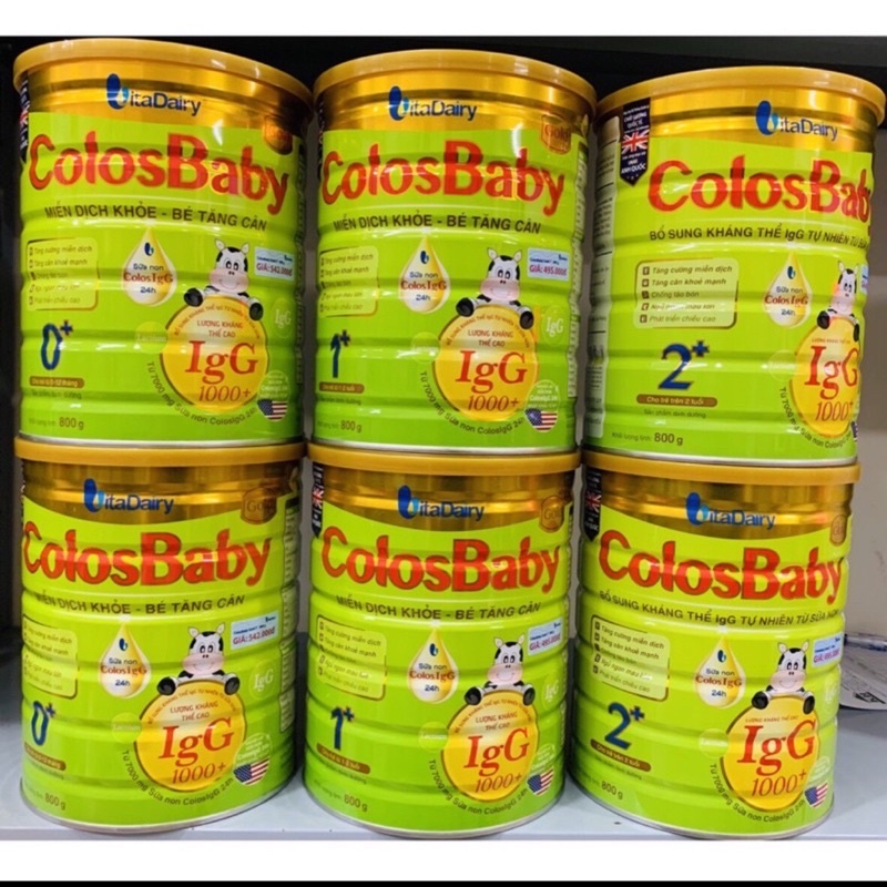 SỮA COLOSBABY GOLD 0+,1+,2+ 1000IgG 800g Date 2024