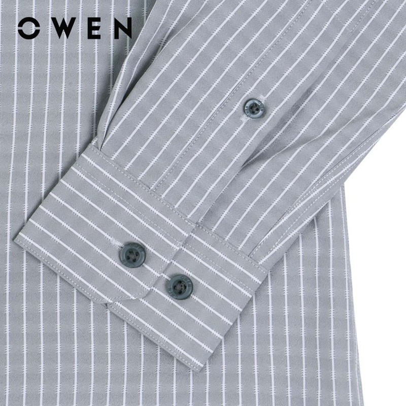 Áo Sơ mi dài tay nam Owen Nano Regularfit màu ghi - AR90600DT | BigBuy360 - bigbuy360.vn