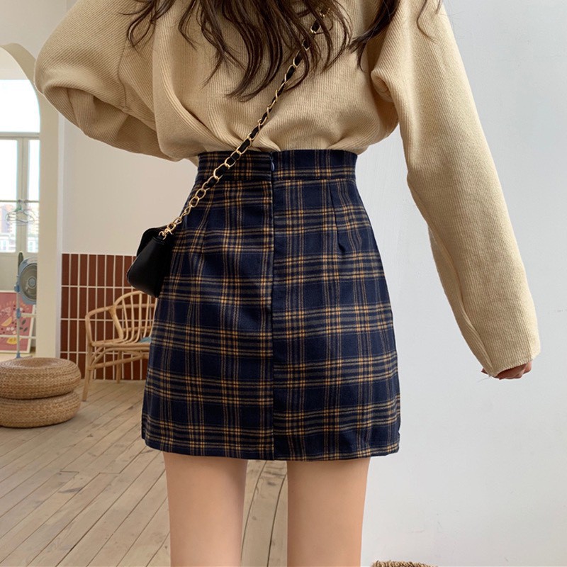 Chân Váy Đẹp Chữ A Kẻ Siêu Xinh CV03 | BigBuy360 - bigbuy360.vn