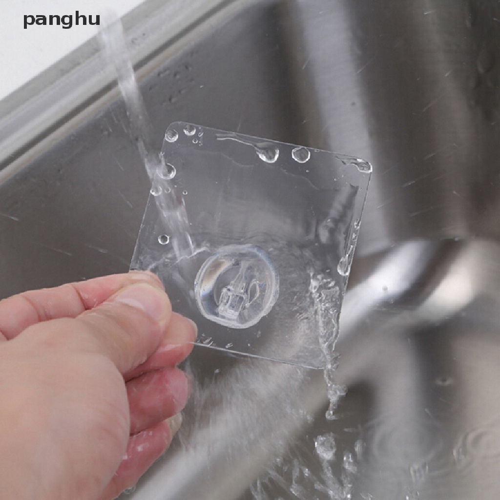 Set 4 Móc Treo Đồ Dán Tường Chịu Lực 2KG Trong Suốt