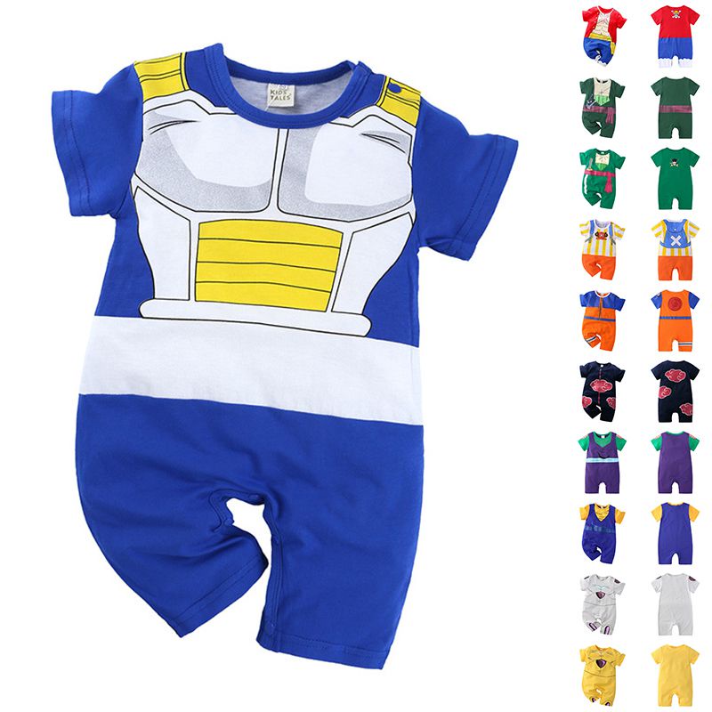 Áo Liền Quần Tay Ngắn In Hình Nhân Vật Trong Dragon Ball Cao Cấp Thời Trang Cho Bé