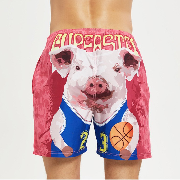 Quần Đi Biển Đôi - Quần Đùi Đôi - Thời Trang Đôi Mùa Hè - Quần Short Cặp Đôi SQ220 Pink Piggy