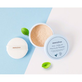 Phấn phủ Innisfree No Sebum Moisture Powder Da Mịn, Bóng Khỏe Cả Ngày Dài