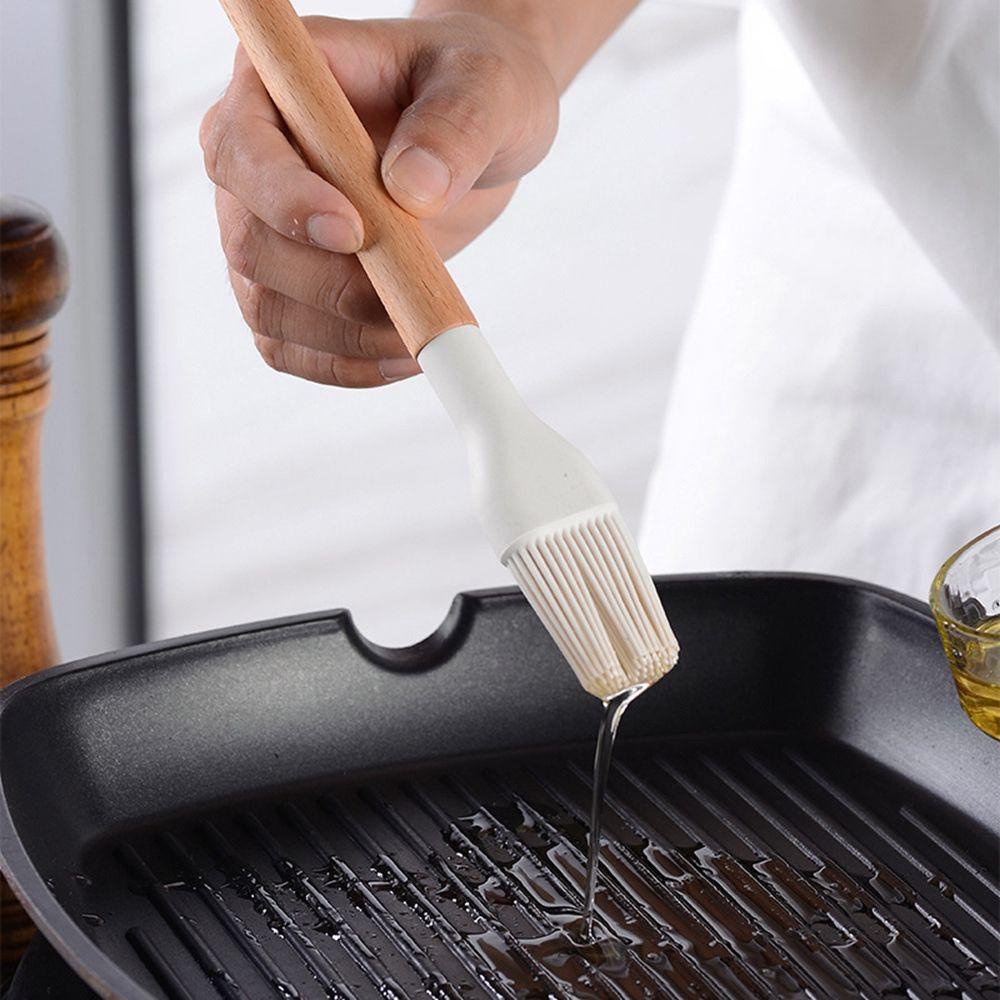 Vá Múc Canh Bằng Silicone Tay Cầm Gỗ Đa Năng Tiện Lợi Dành Cho Nhà Bếp