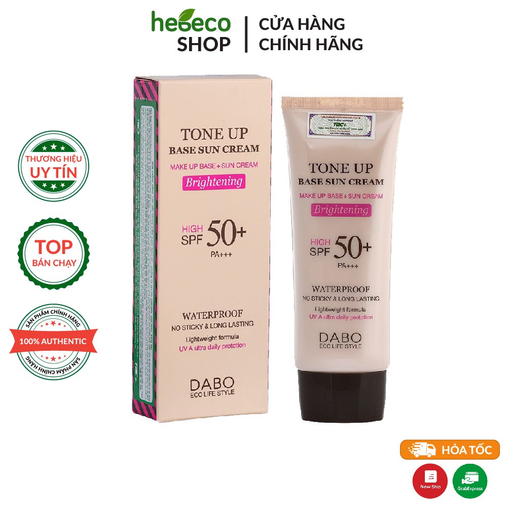 KEM CHỐNG NẮNG LÓT NỀN TRANG ĐIỂM MỊN MÀNG, TỰ NHIÊN DABO TONE-UP 70ML - HÀN QUỐC CHÍNH HÃNG