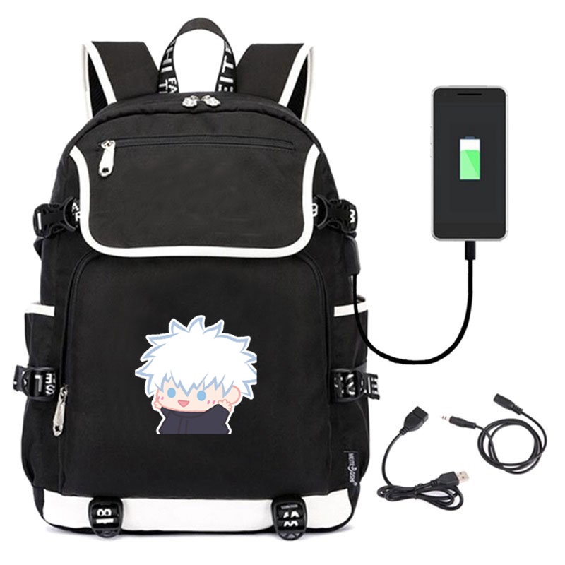 Balo nắp ngang in hình JUJUTSU KAISEN VER TẬP THỂ DỤC anime chibi thiết kế thông minh đi học cho nam nữ