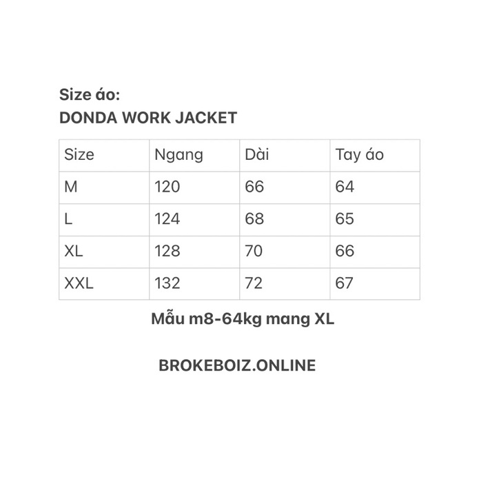 Áo khoác workwear dáng oversize Donda jacket