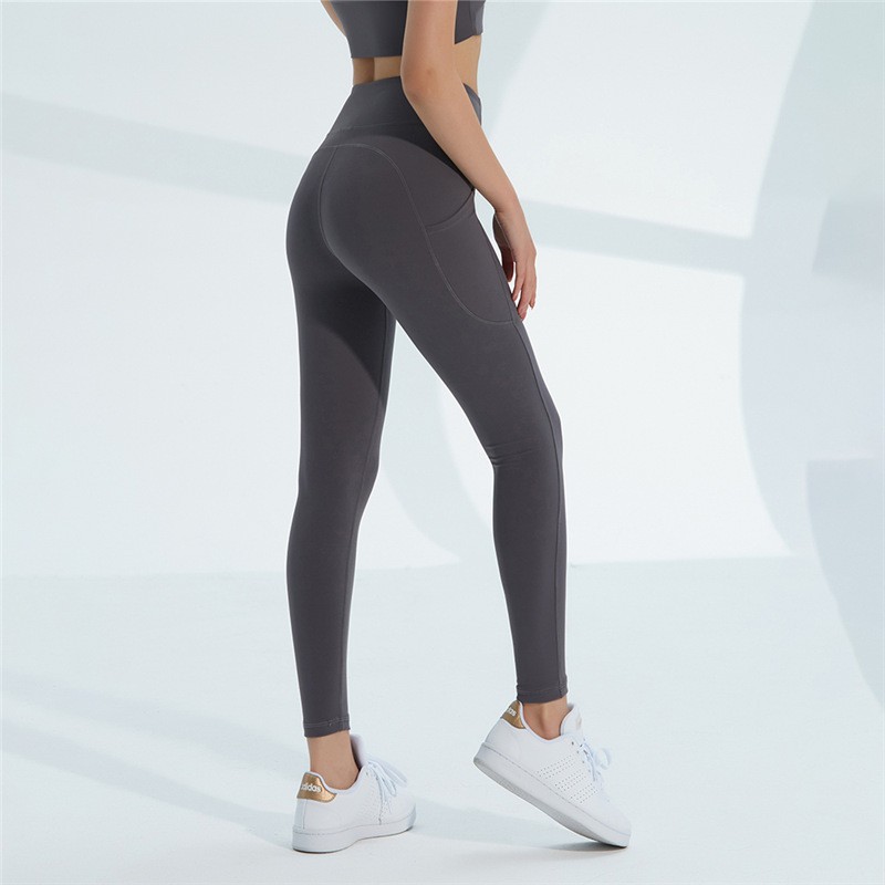 Quần legging tập thể thao cạp cao có túi thời trang