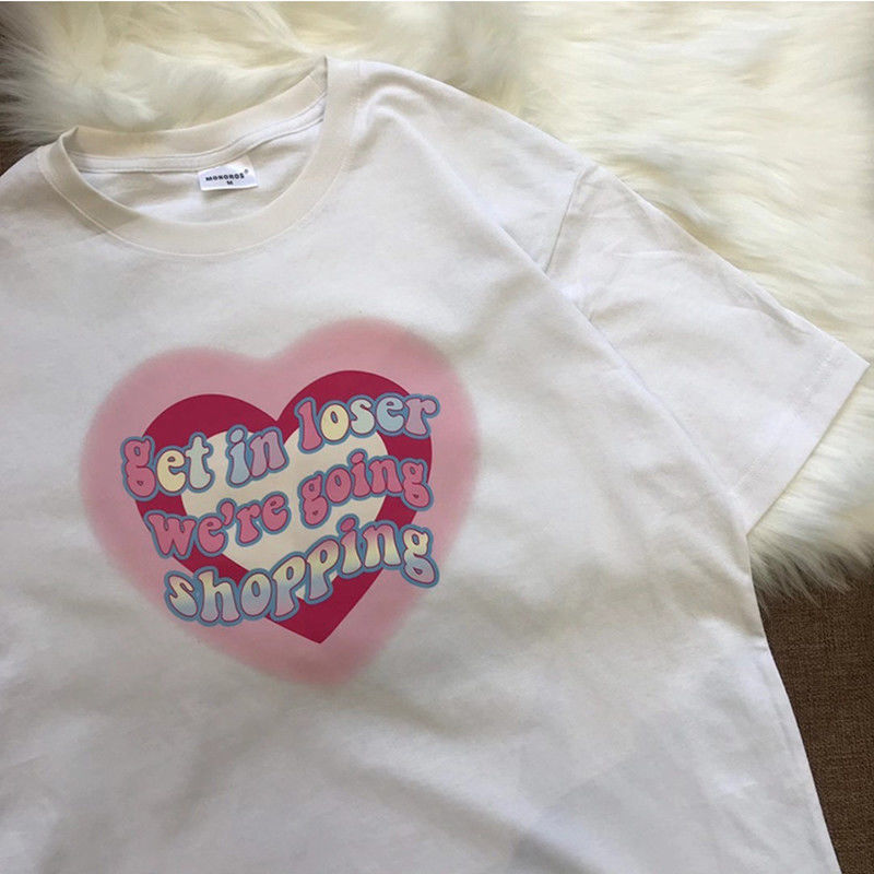 NRVP Áo thun ngắn tay dáng rộng phong cách Hàn Quốc thời trang 2021 dành cho nữ