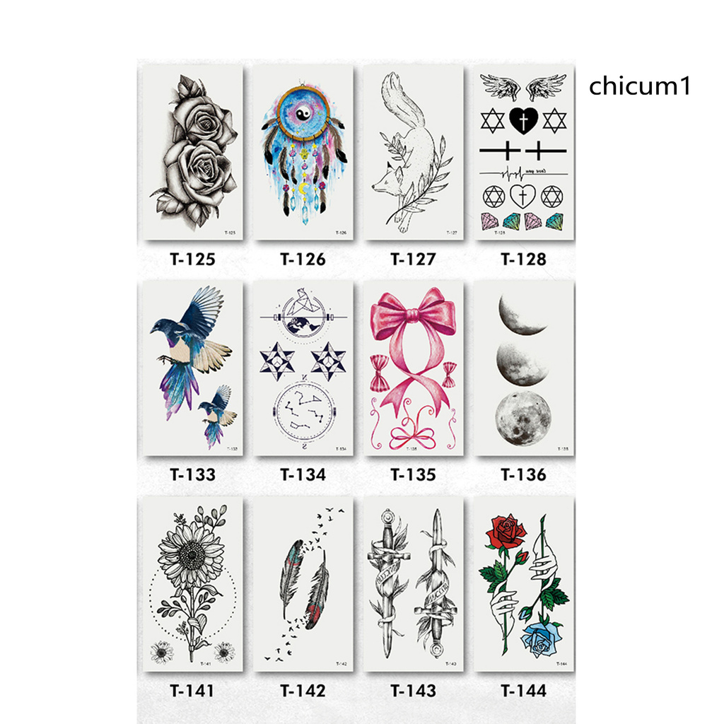 1 Tờ Hình Xăm Dán 3d Không Mùi Lâu Trôi
