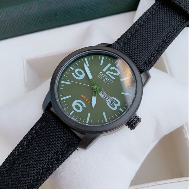 Đồng hồ nam chính hãng Citizen BM8475-00X Eco-drive - Kính khoáng - Dây Canvas - size 42mm