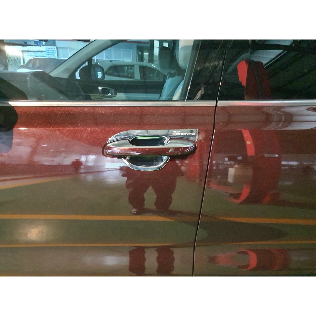 Bộ 4 Ốp Hõm Cửa Xe Kia Sorento 2021 2022 2023  Mạ Crom Cao Cấp + tặng kèm keo tăng dính