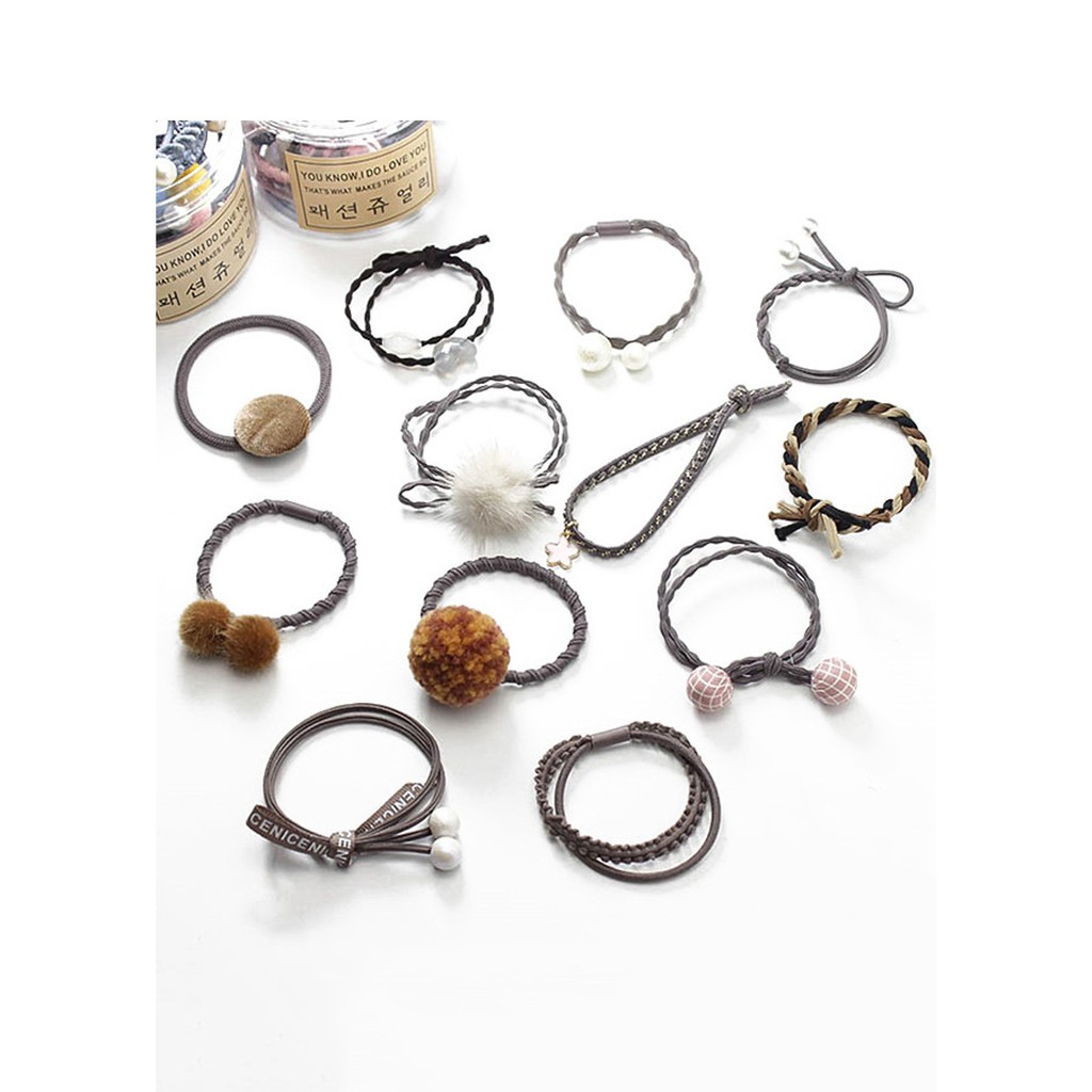 set 12 dây cột tóc hàn quốc