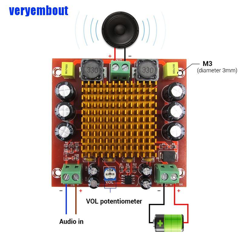 Bảng Mạch Khuếch Đại Âm Thanh Kỹ Thuật Số Kênh Đơn TPA3116DA DC 12V 24V