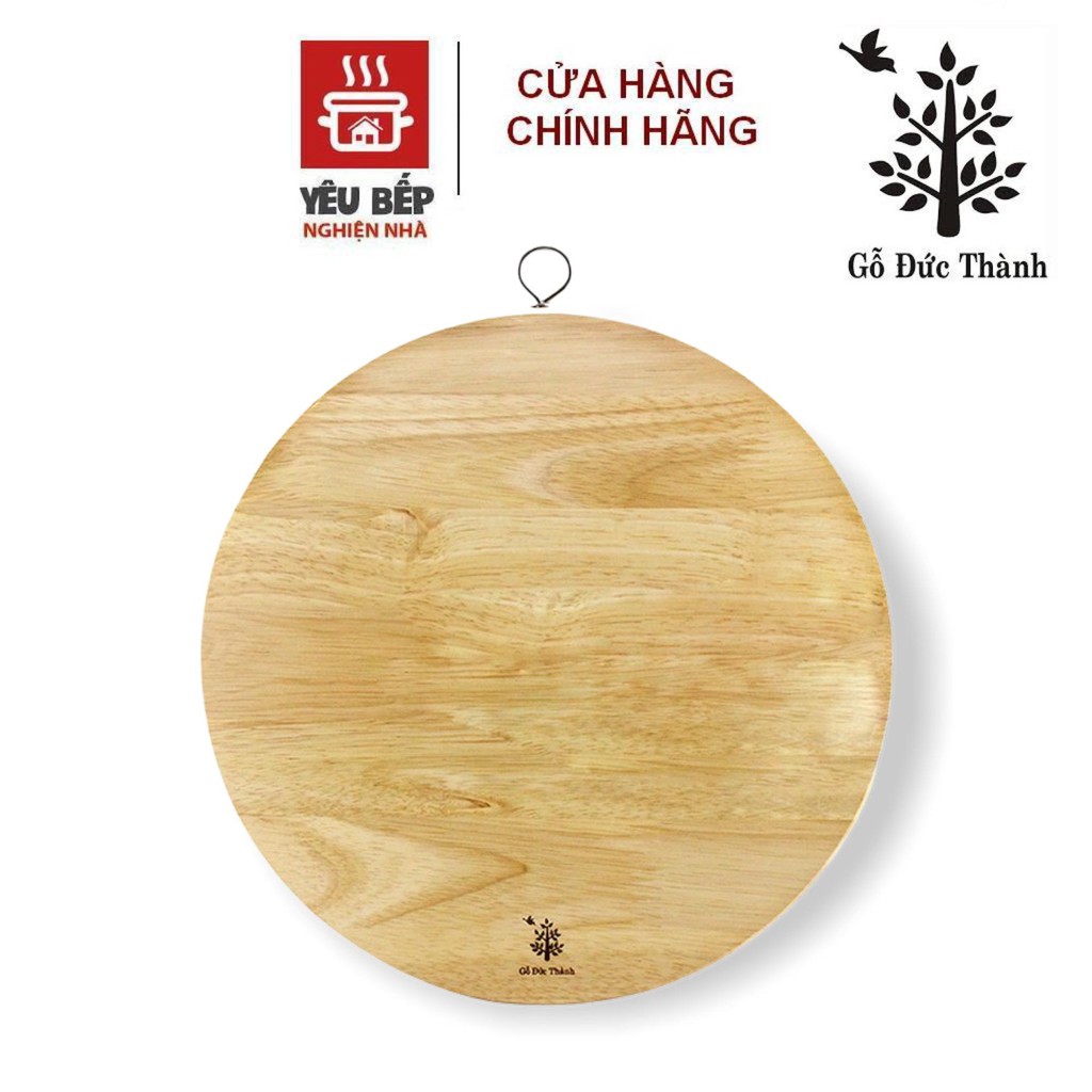 Thớt Gỗ Đức Thành Hình Tròn Có Khoen Treo, Chất lượng gỗ cao su tự nhiên - Lựa chọn an toàn cho gia đình bạn