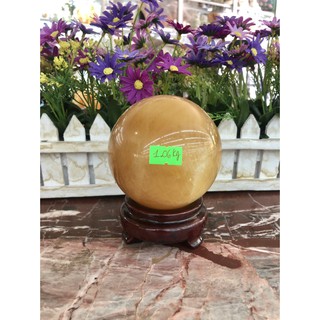Quả cầu phong thủy đá thạchanh vàng - Đường kính 9cm; 9,1cm và 9,3cm