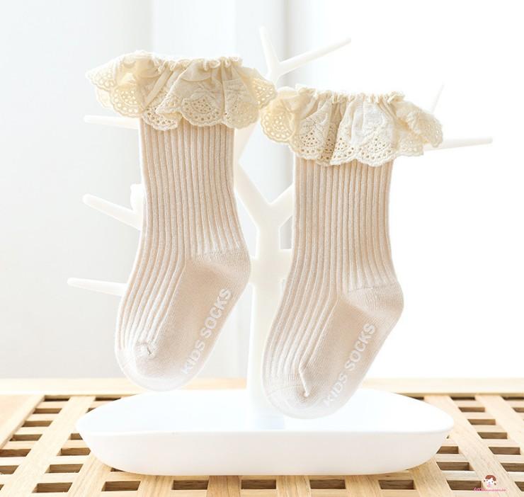 Tất Ren Chống Trượt Đáng Yêu Cho Bé Gái Xzq7-0 - 3 Tuổi