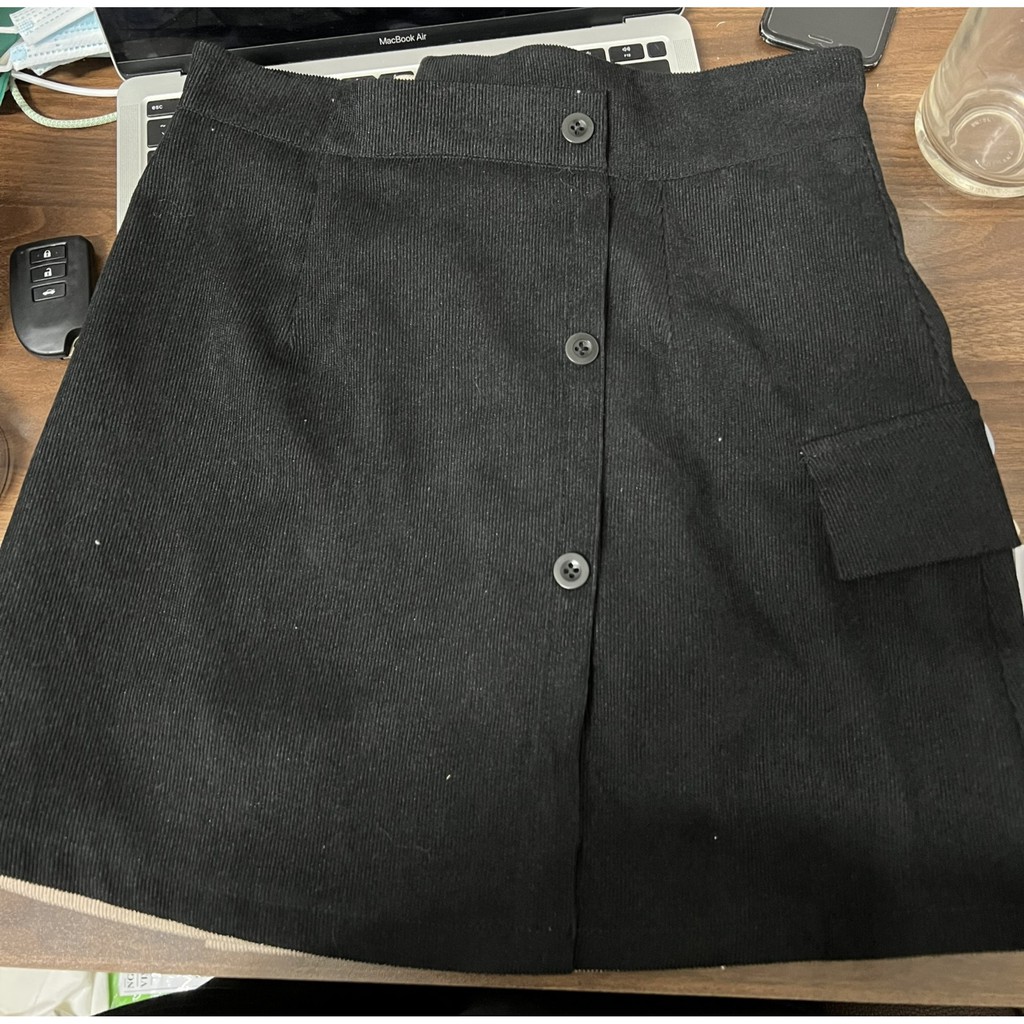 Chân váy nhung tăm dáng chữ a ngắn lưng cao cạp lệch công sở HAGI CV11 | BigBuy360 - bigbuy360.vn