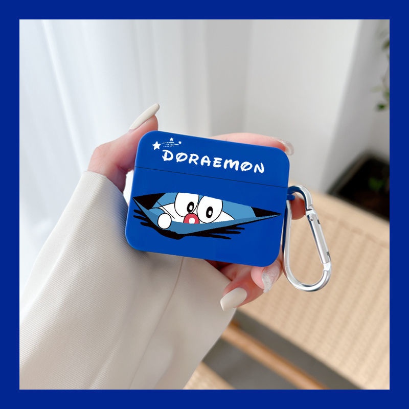 Vỏ Bảo Vệ Hộp Sạc Tai Nghe Bluetooth Bằng Silicon Hình Hoạt Hình Doremon Cho Airpods 1 / 2 Gen Airpods 2