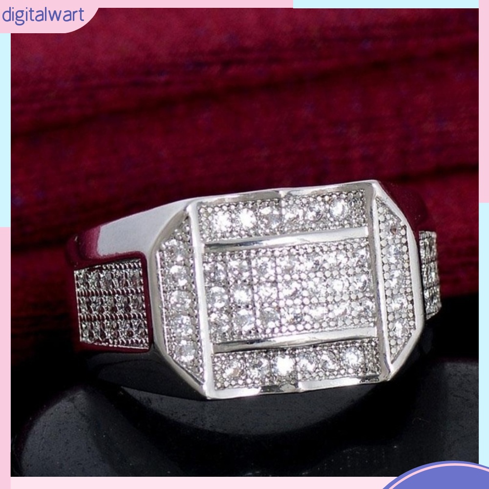 Nhẫn Hợp Kim Đính Đá Thời Trang Dành Cho Nam