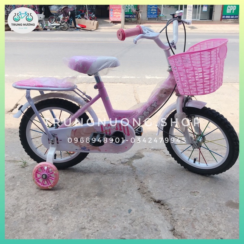 Xe đạp trẻ em 14in nữ hồng (4-6 tuổi)