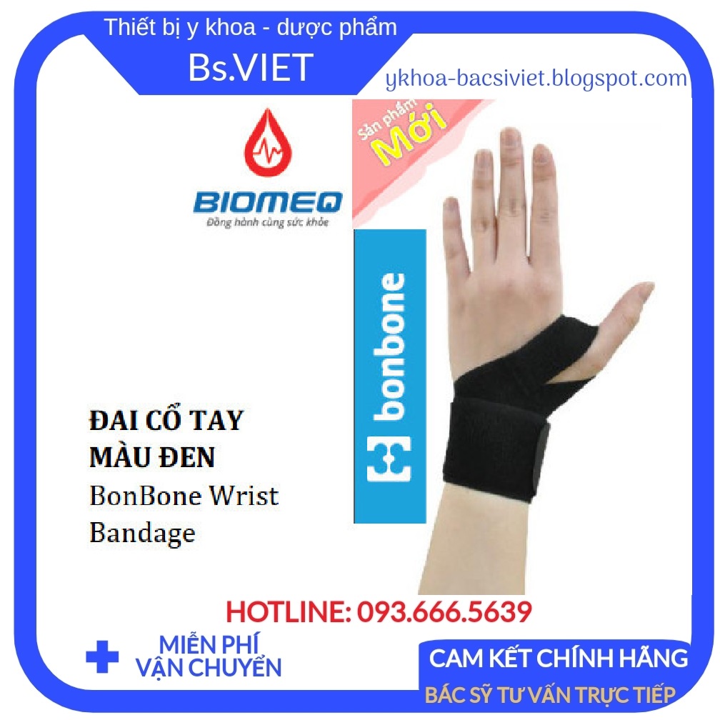 ĐAI BÓ CỐ ĐỊNH CỔ TAY BONBONE WRIST 𝗕𝗔𝗡𝗗𝗔𝗚𝗘-Chính hãng Nhật, giảm đau cổ tay do bong gân, chấn thương, viêm gân hiệu quả