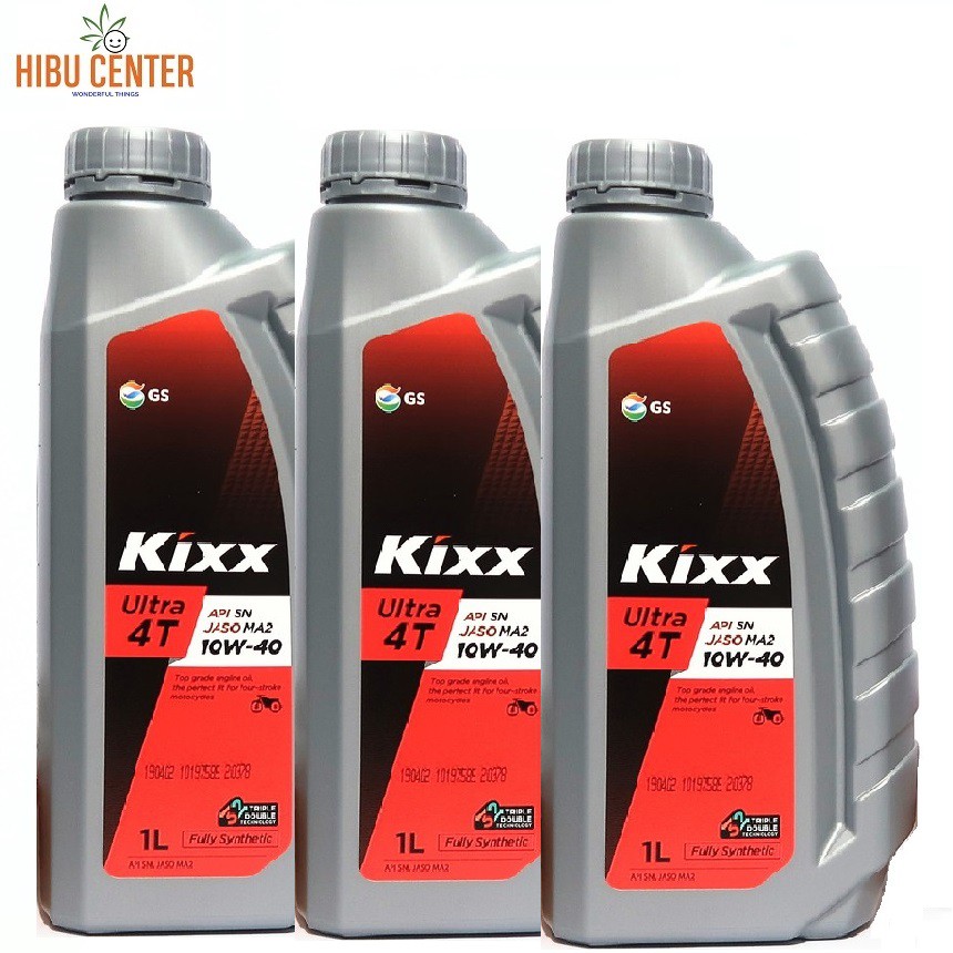 { TIẾT KIỆM } Nhớt tổng hợp Kixx Ultra 4T SN 10W-40 1lít - thùng 12 chai