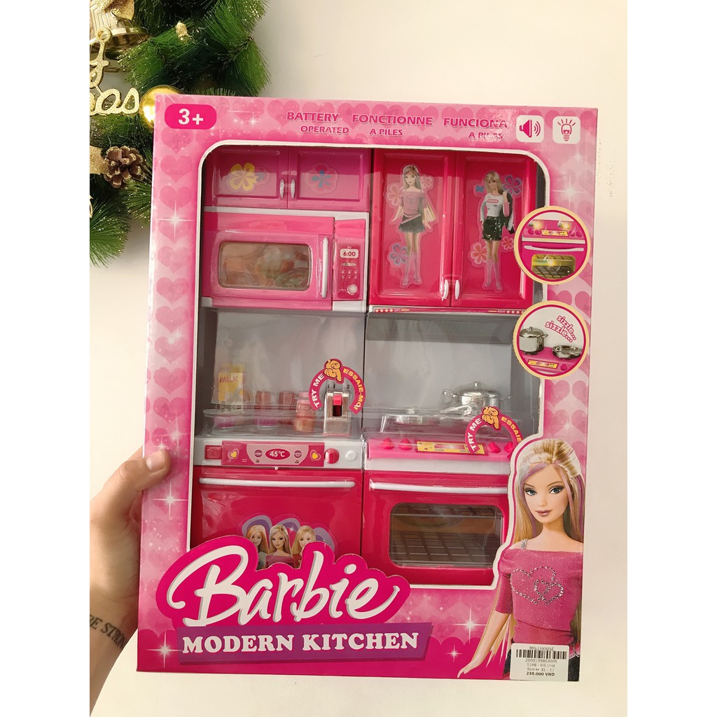 Bộ đồ chơi nhà bếp tí hon Barbie Modern Kitchen