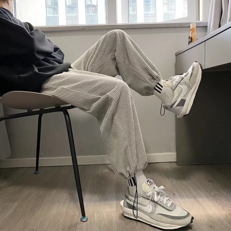 Quần Thể Thao Dây Rút Ống Rộng Phong Cách Retro Mỹ Size M-8XL