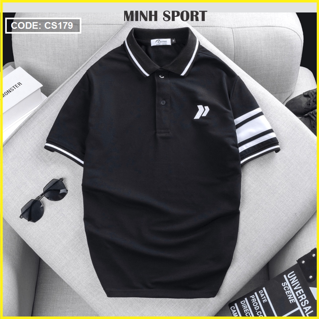 Áo Thun Polo Nam Cổ Bẻ Tay Ngắn Có Phối Màu, Thun Cotton Mềm Mịn, Mặc Mát mã AO.35