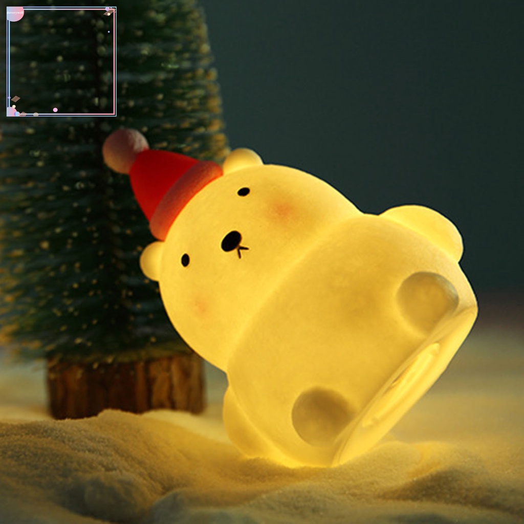 Đèn Ngủ Led Hình Gấu Hoạt Hình Đáng Yêu Trang Trí Phòng Ngủ Cho Bé Gái