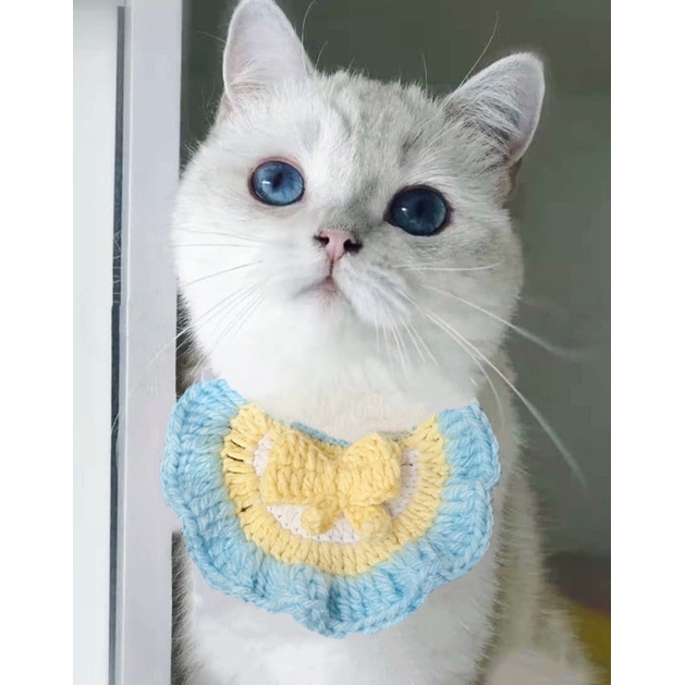 Vòng cổ/Yếm len cho Chó/Mèo