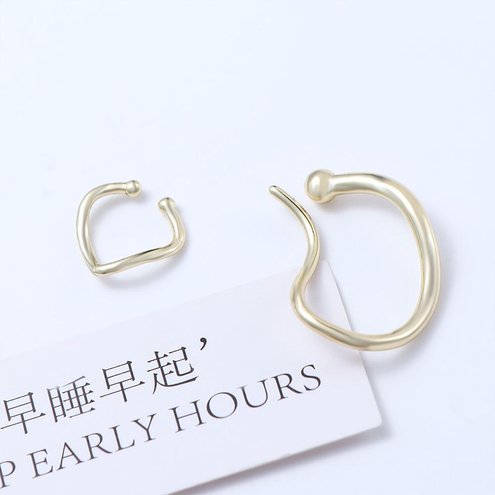 CLEOES Khuyên Tai Kim Loại Kiểu Dáng Hình Học Đơn Giản Thanh Lịch Dành Cho Nữ