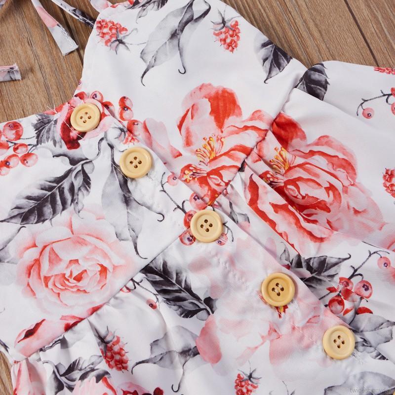 Đầm Hoa Công Chúa Đi Biển Cho Bé Gái