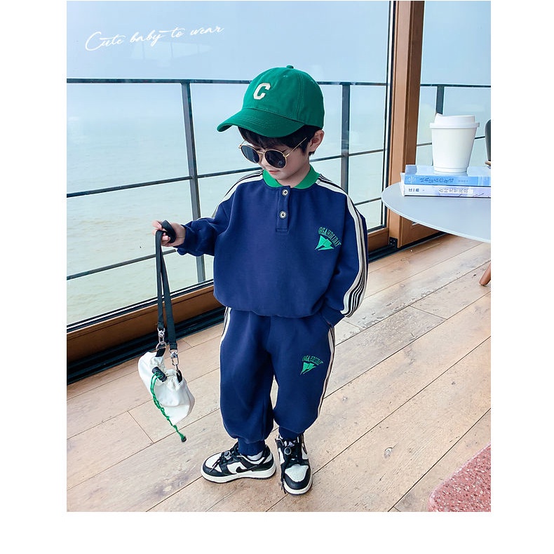 [Babycat] Hàng Có Sẵn Bộ Quần Áo Sweater Phong Cách Nhật Bản Hàn Quốc Thời Trang Mùa Thu Mới 2022 Dành Cho Bé Trai
