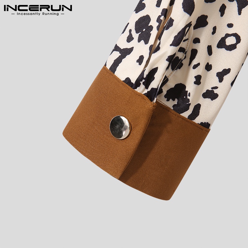 Set áo cardigan và quần ngắn INCERUN họa tiết da báo thời trang mùa hè cá tính cho nam