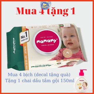 Khăn giấy ướt Mamamy 80 tờ không mùi