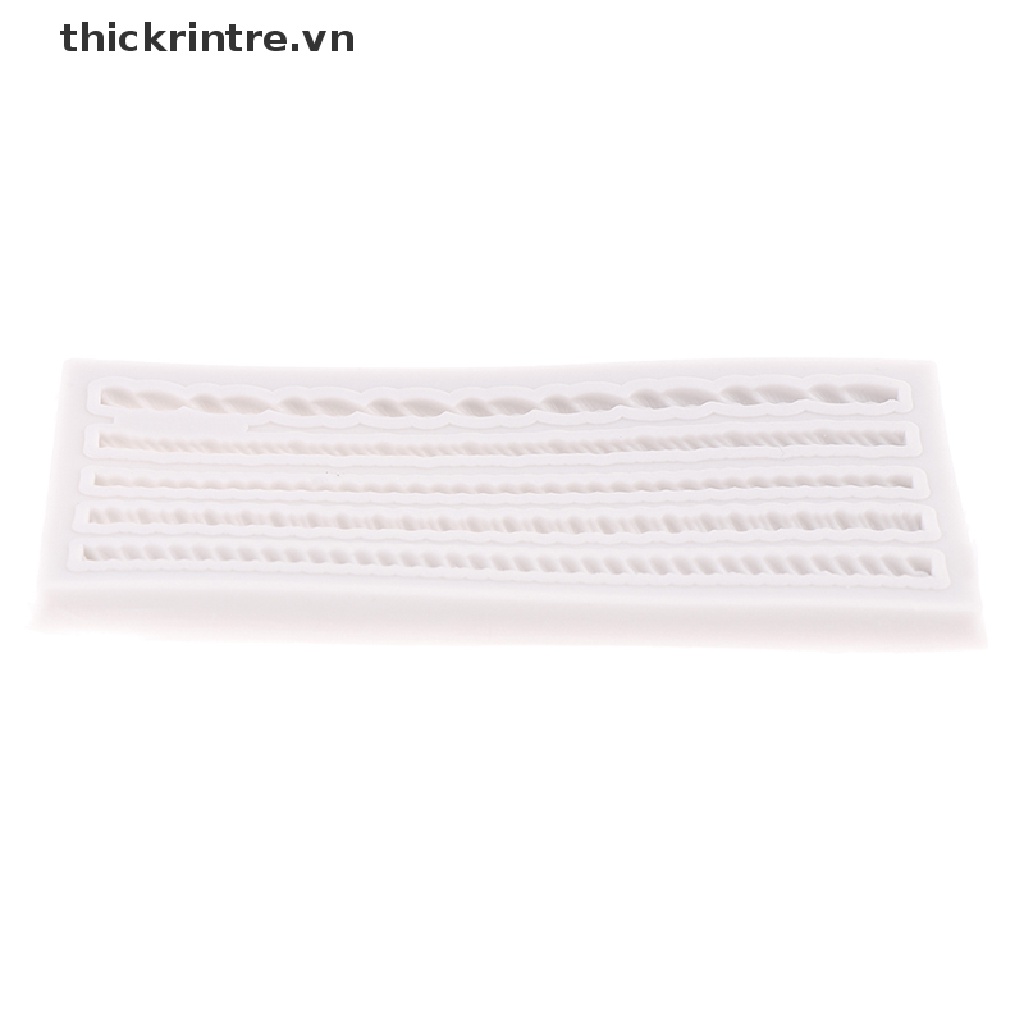 Khuôn Silicone Làm Bánh &amp; Socola Hình Dây Thừng Năm Đường