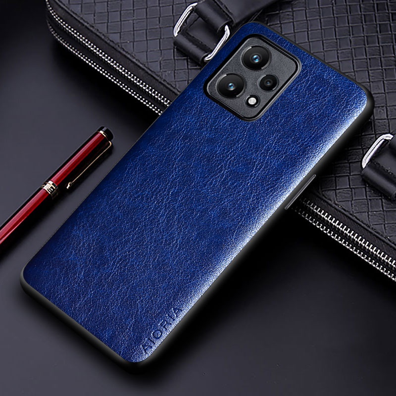 Sang Trọng Bao Da Điện Thoại pu Màu Trơn Phong Cách Doanh Nhân Cho realme 9i 9 pro plus Ốp