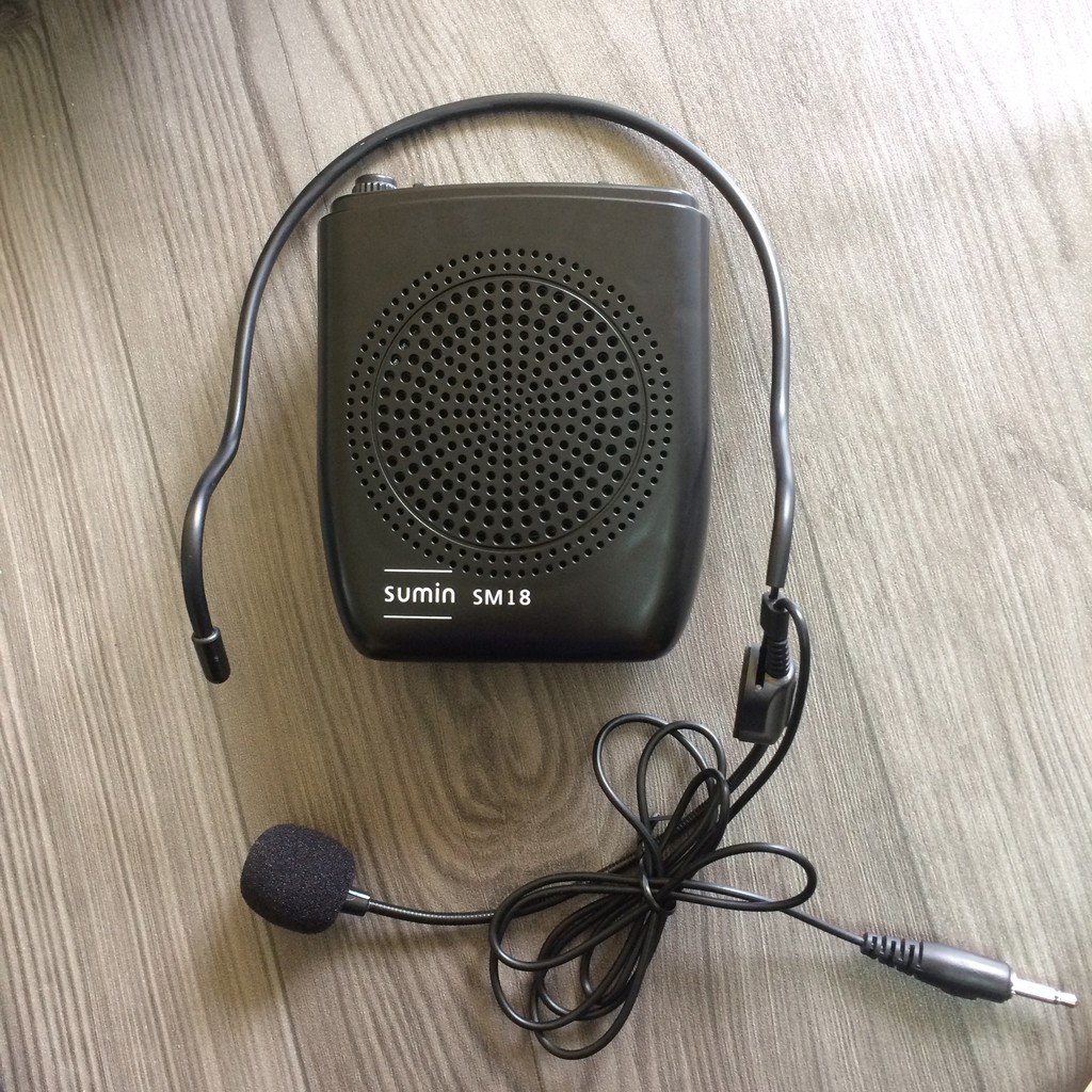Máy trợ giảng Hàn Quốc Sumin SM18 có dây cho giáo viên pin siêu bền, âm thanh to rõ- Hàng Chính Hãng