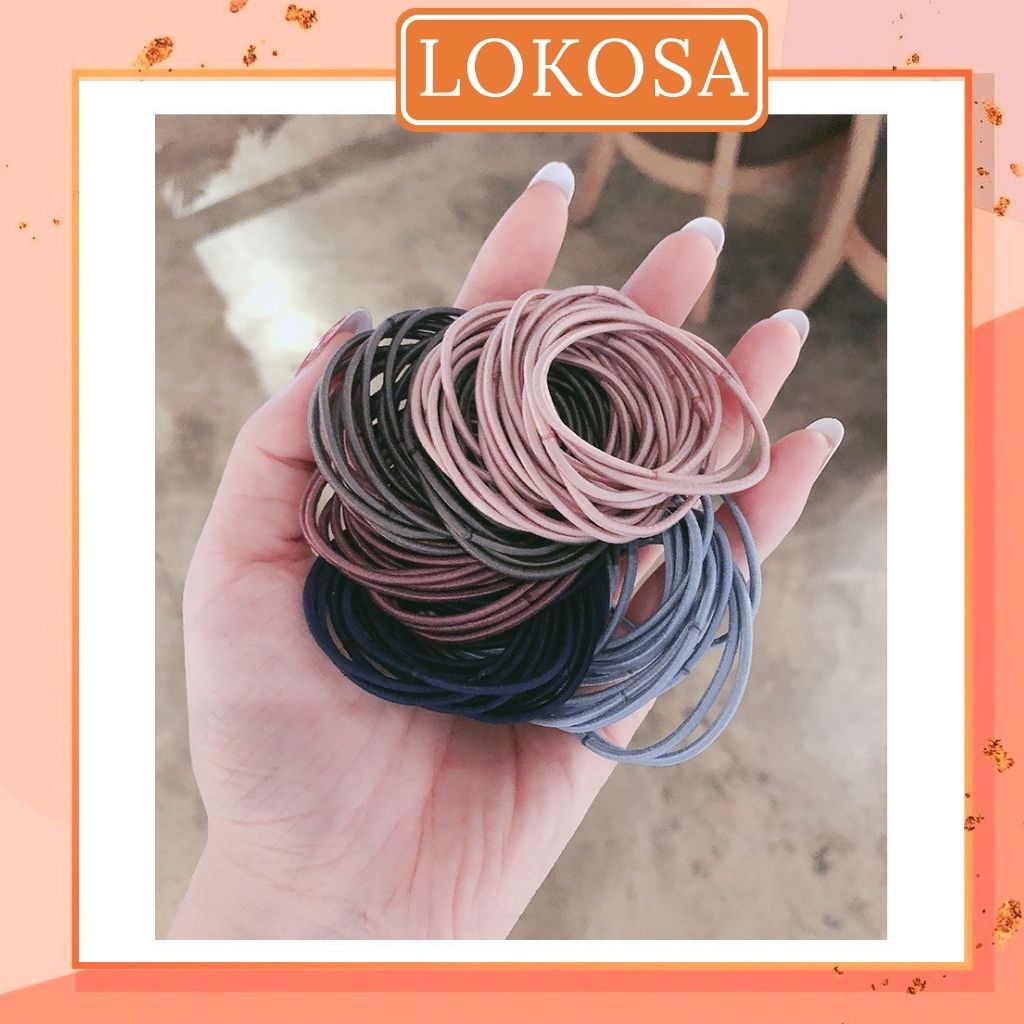 Dây Cột tóc(QUÀ TẶNG) tăm nhiều màu mix với Áo Croptop Ôm LOKOSA Áo Crt Nữ Kiểu Tay Ngắn Sexy AO068 | BigBuy360 - bigbuy360.vn