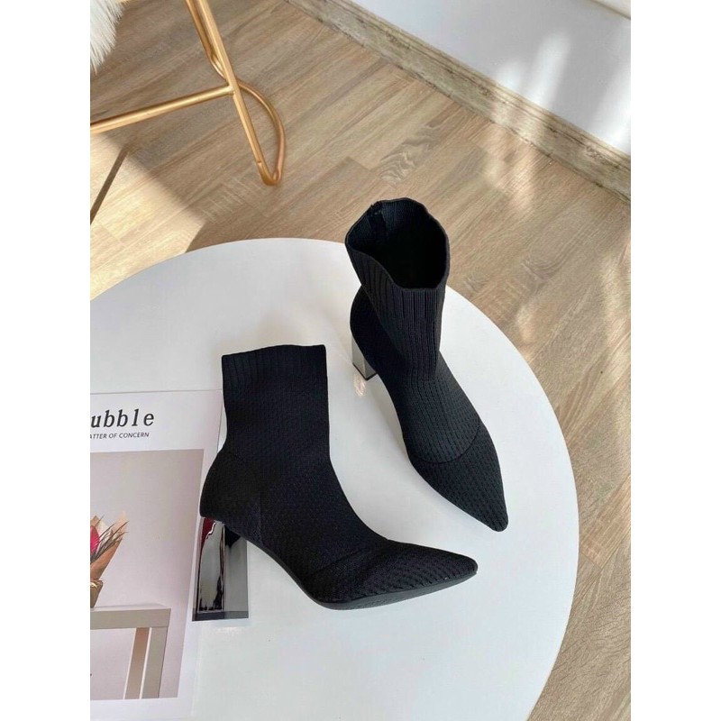 HÀNG CÓ SẴN Boots lên got gương đế vuông 8cm