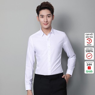 Áo sơ mi nam dài tay chất vải lụa nến mềm mịn chống nhăn